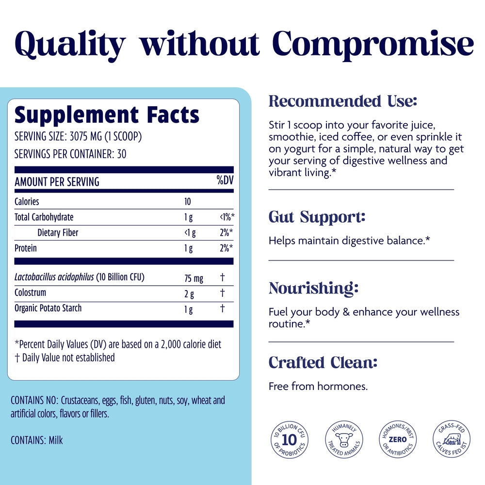Enzymedica Colostrum Probiotics morning routine for digestive balance