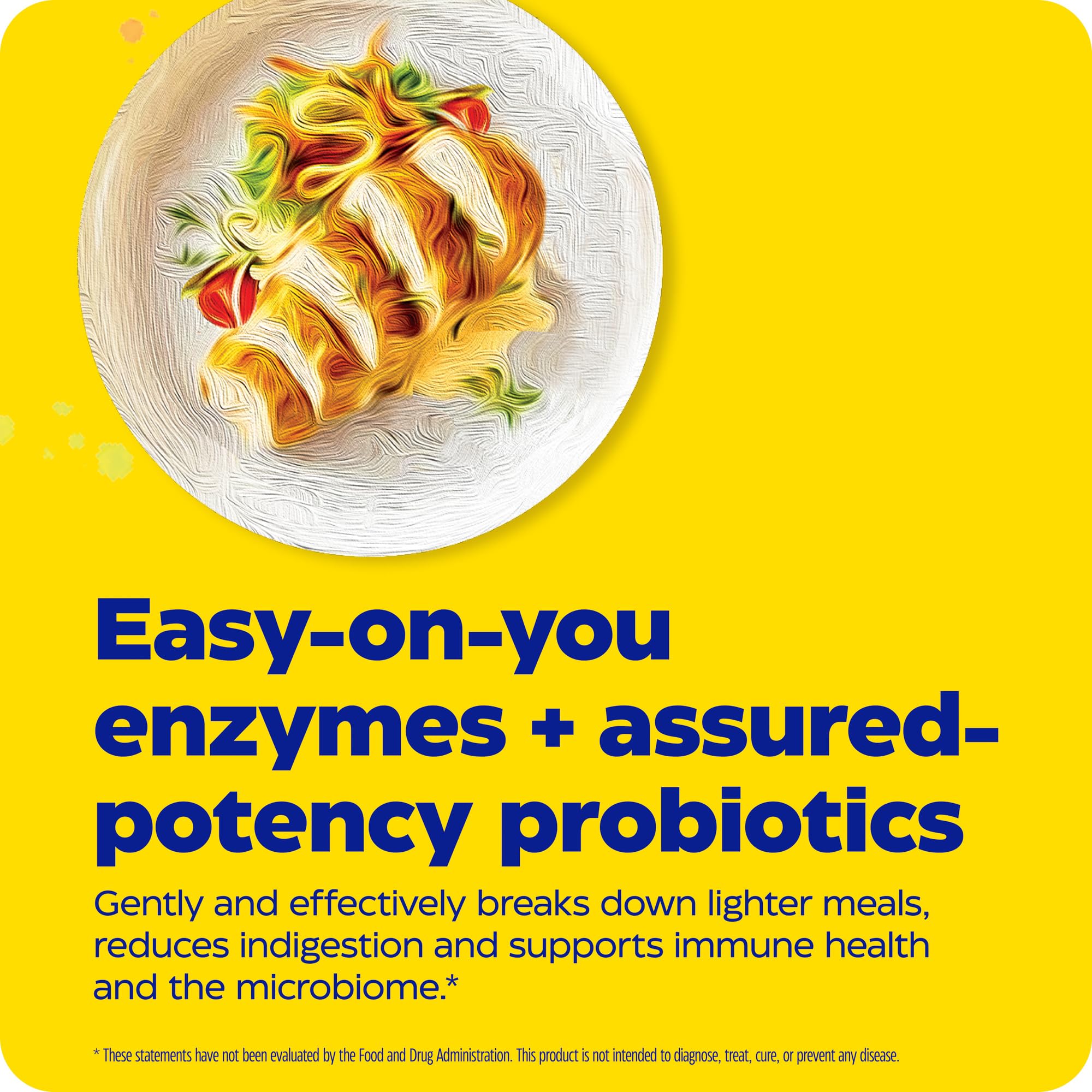 Thera-blend enzymes symbol on packaging for gentle digestion support