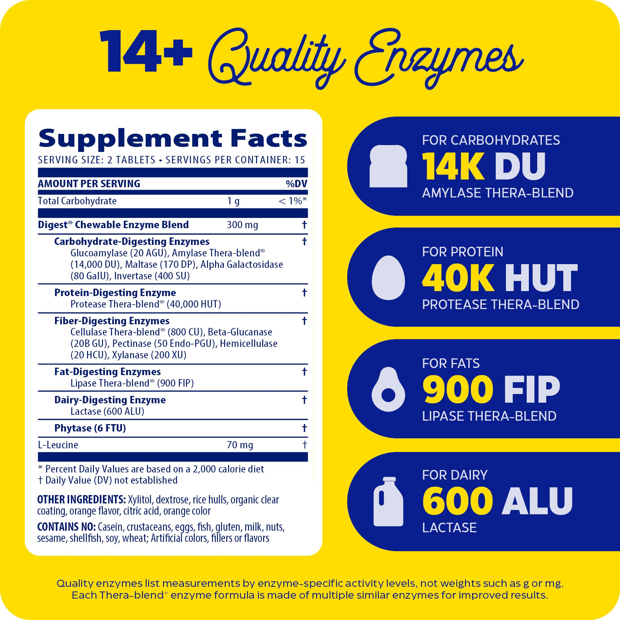 Enzymedica Digest Chewable orange tablets closeup emphasizes flavor and fast digestion
