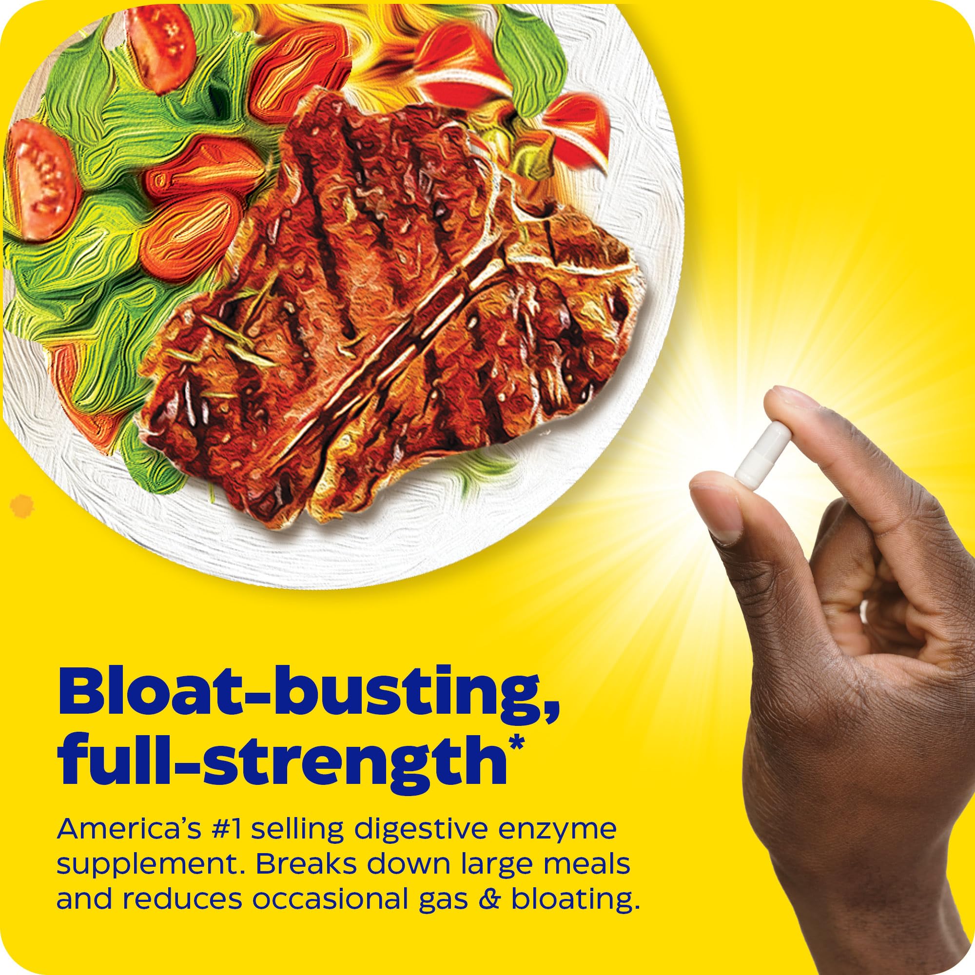 Enzymedica Digest Gold ATPro ingredients spread shows Thera-blend enzyme system.