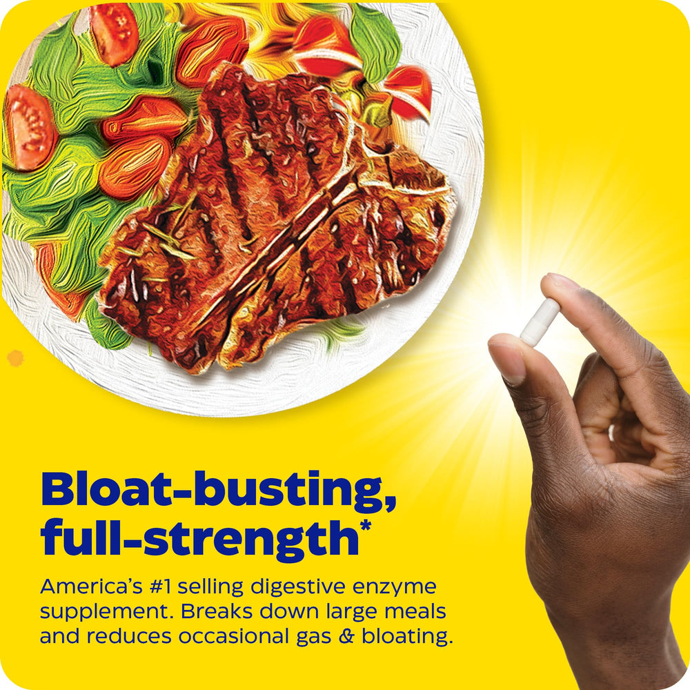 Enzymedica Digest Gold ATPro ingredients spread shows Thera-blend enzyme system.