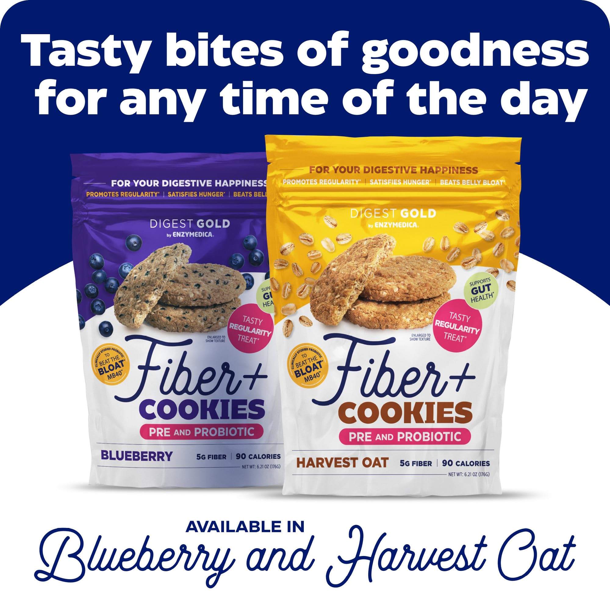 Enzymedica Digest Gold Harvest Oat cookie close-up showing texture and fiber content