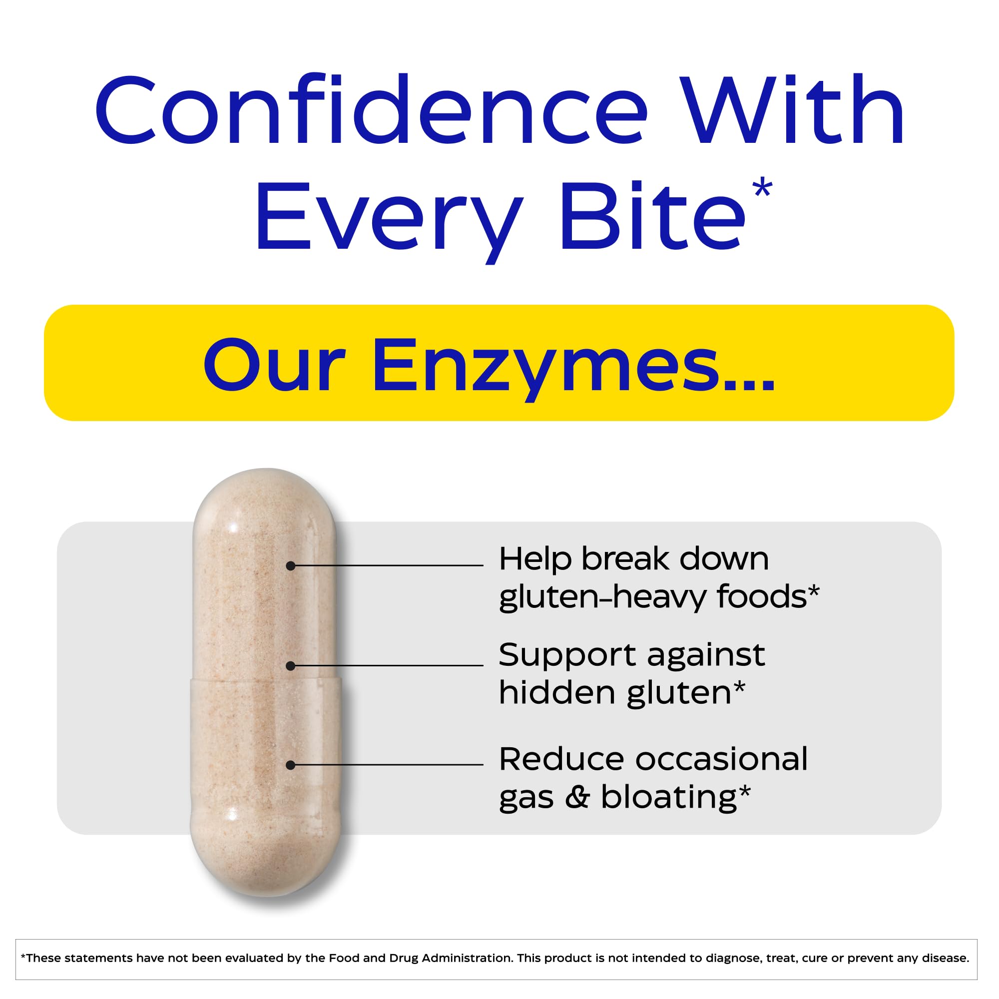 Enzymedica GlutenEase Extra Strength bottle back with dosage guidance for daily use
