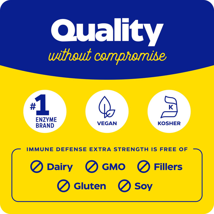 Enzymedica Immune Defense capsules arranged for simple daily consumption