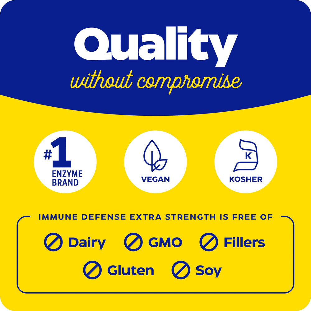 Enzymedica Immune Defense capsules arranged for simple daily consumption