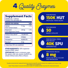 Enzymedica Immune Defense regular-strength capsules closeup highlights proteolytic enzymes for wellness.