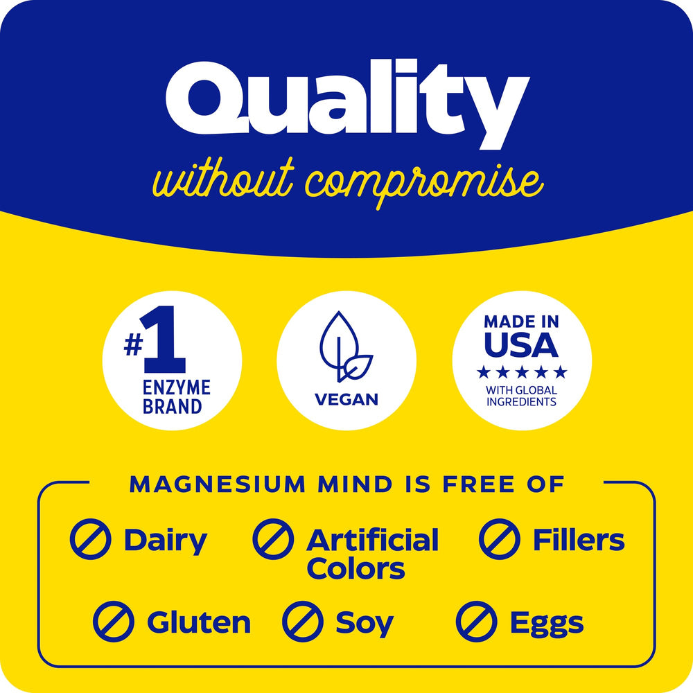Enzymedica Magnesium Mind being poured into water for fast absorption.