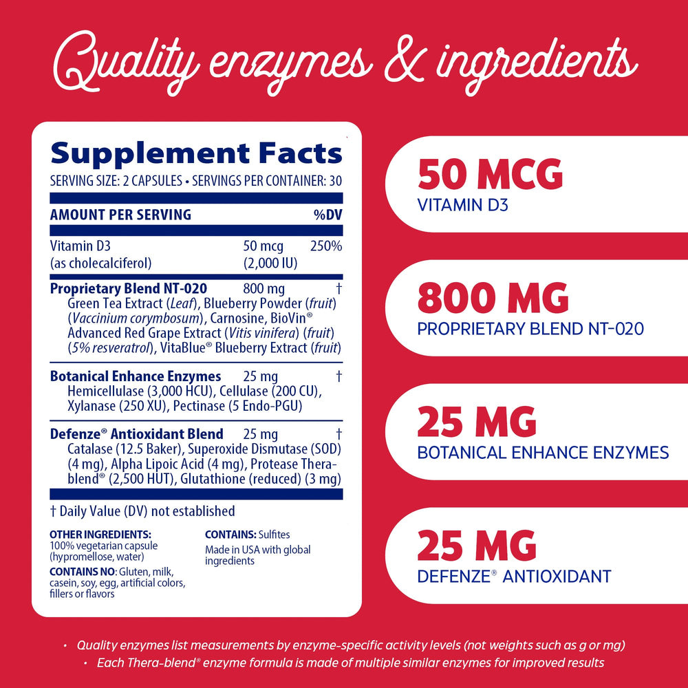 Enzymedica Stem XCell capsules shown for daily use and wellness.