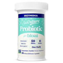 Enzymedica SubCulture probiotic bottle shown for daily gut balance.