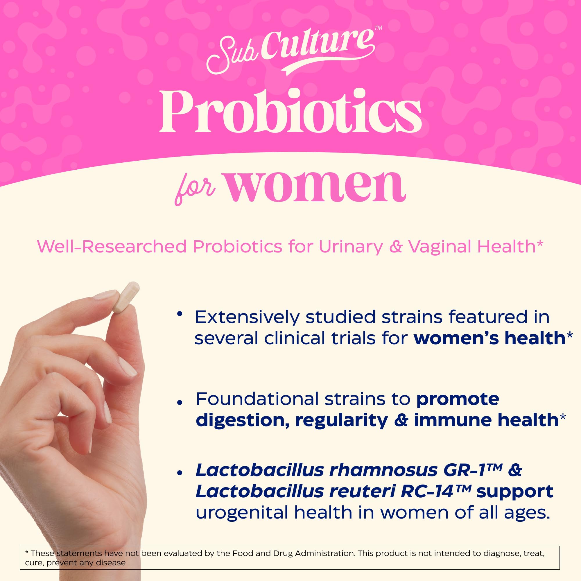 Enzymedica SubCulture Women capsule close-up for daily use