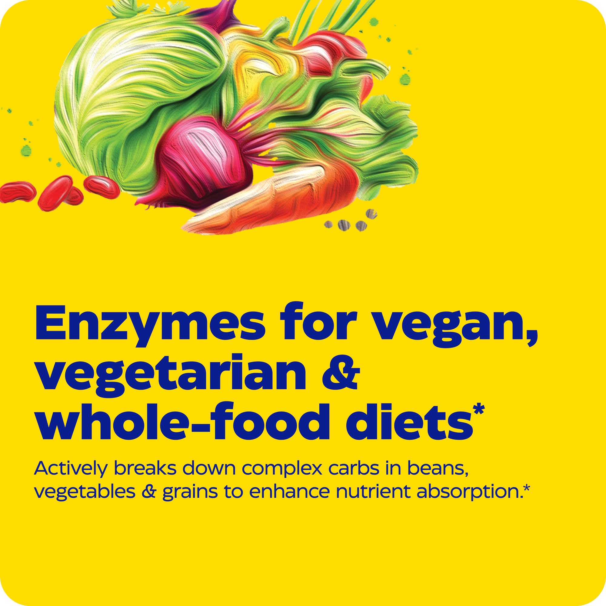 Enzymedica VeggieGest label-illustration confirms vegan, gluten-free, and dairy-free formulation.