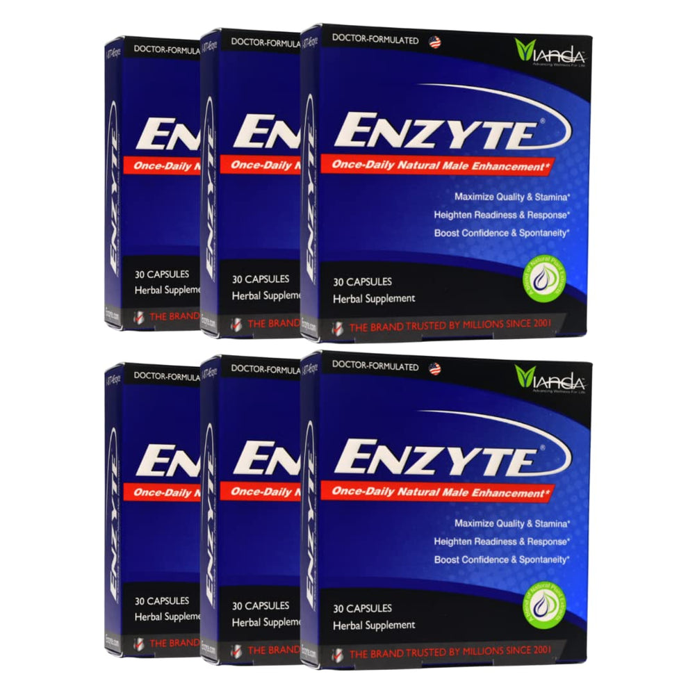 Enzyte bottle-front view highlighting premium packaging for daily stamina support