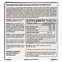 Enzyte capsules-closeup showing the natural enhancement capsules