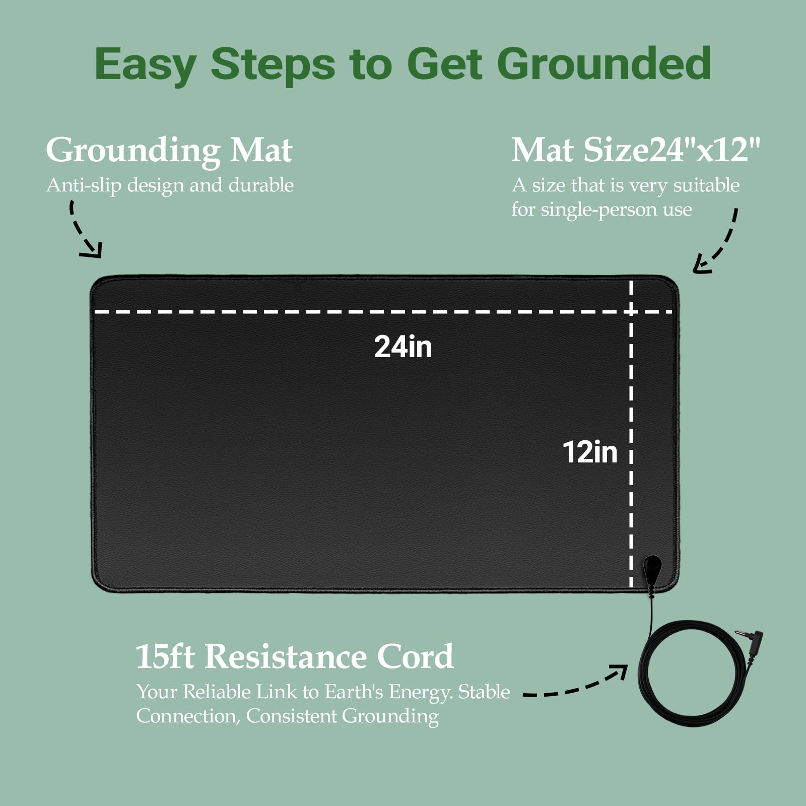EOHELGRO Grounding Mat on a table demonstrating versatile home use