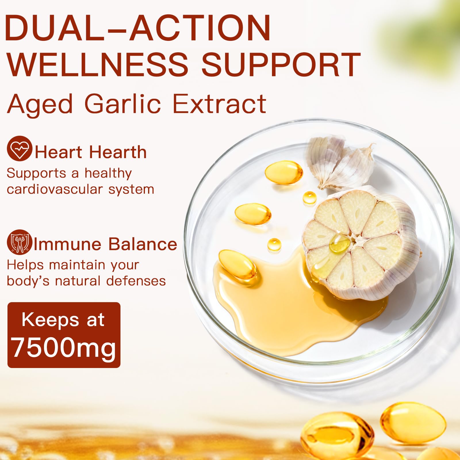 Packaging box of EOQIFJM aged garlic extract on shelf