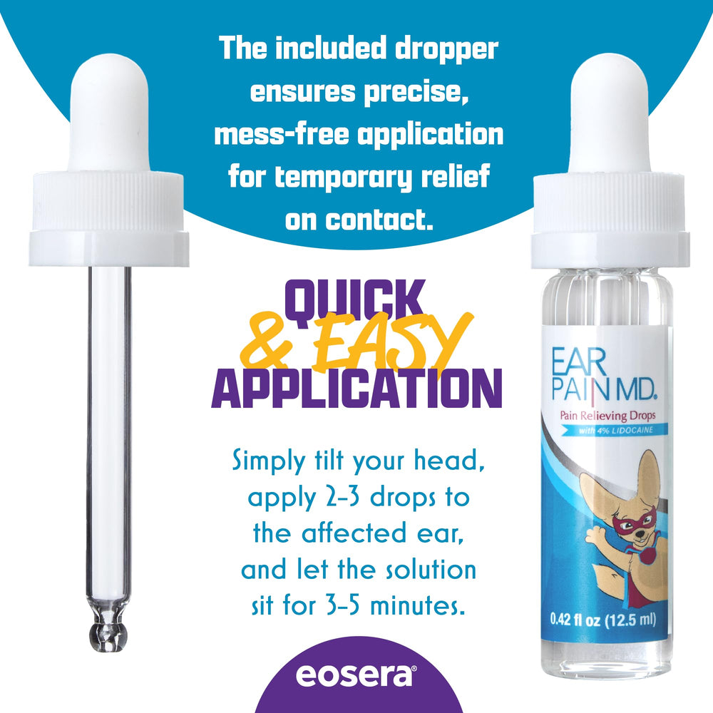 Eosera Ear Pain MD packaging display ready for shelves.