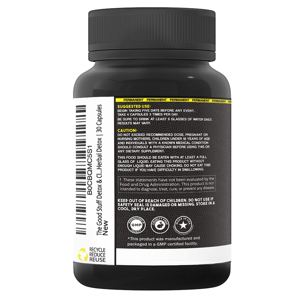 Epic Organicum The Good Stuff Detox packaging highlights a complete herbal cleanse kit.