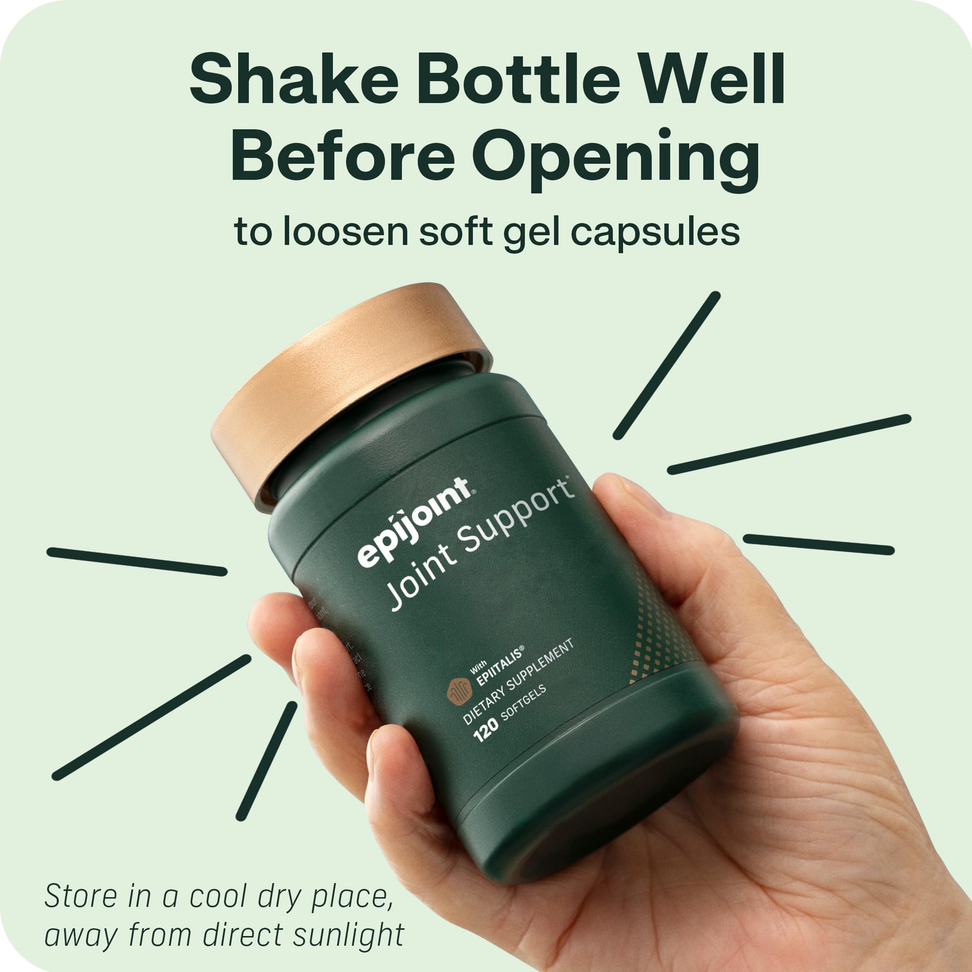 EPIJOINT on-the-go packaging for easy daily use.