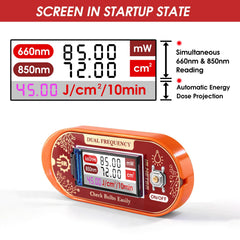 Epinuo detects 660nm and 850nm with real-time readings for device validation