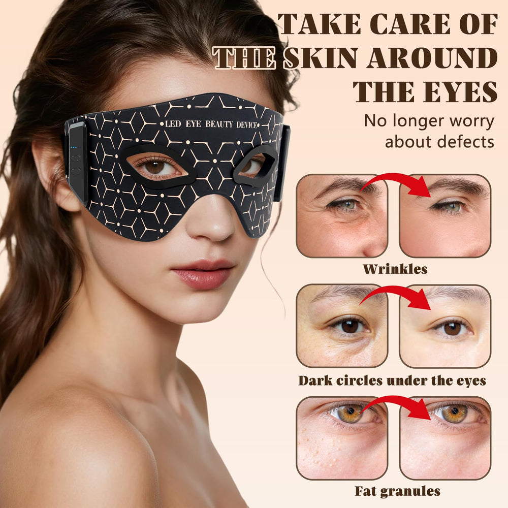 Epinuo eye mask side view showing slim, travel-ready profile