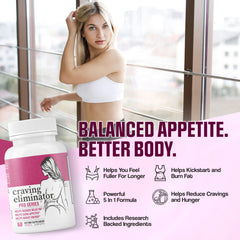 EPN Craving Eliminator Pro ingredients visuals emphasizing metabolism-friendly components.