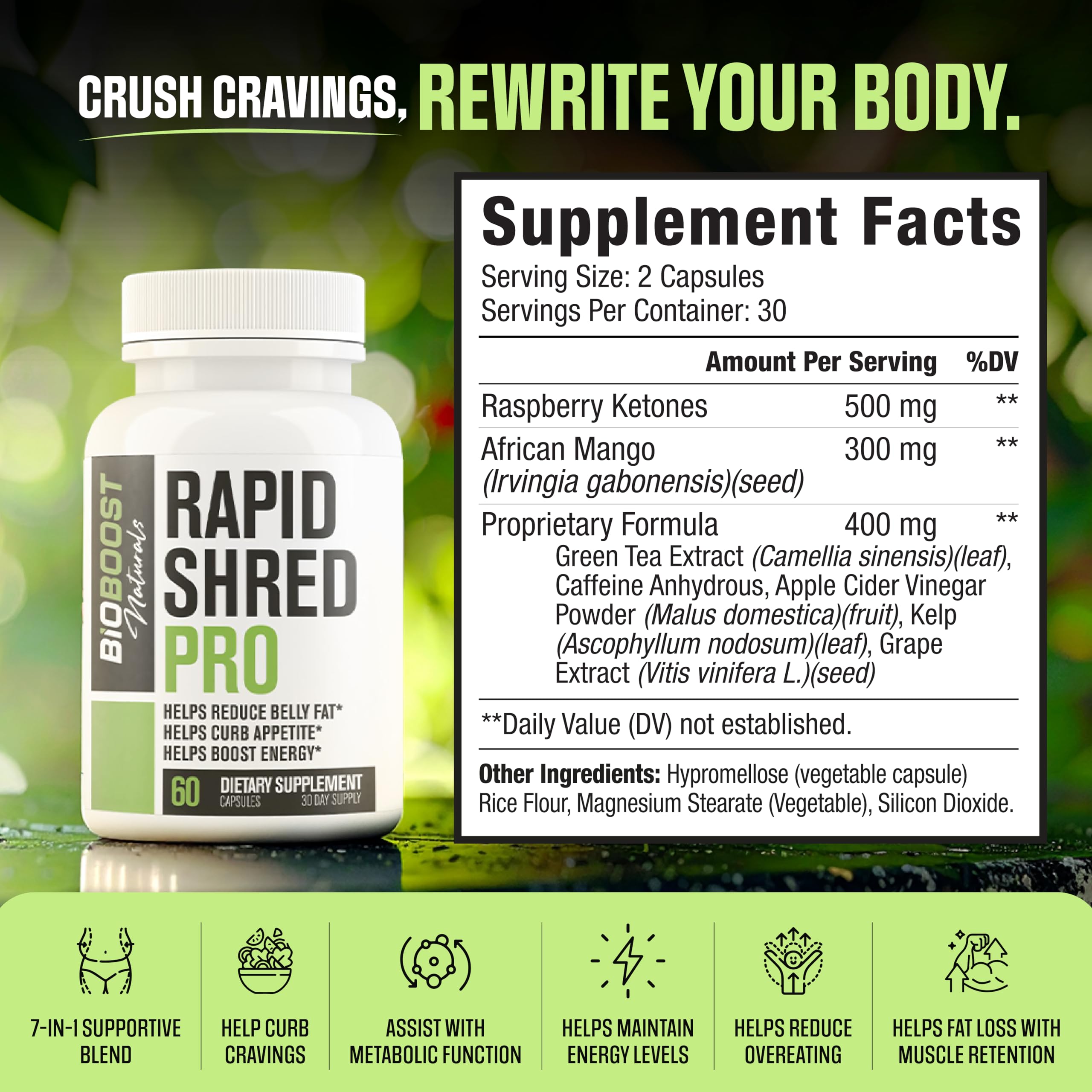 EPN Rapid Shred PRO bottle side view highlighting compact dosing