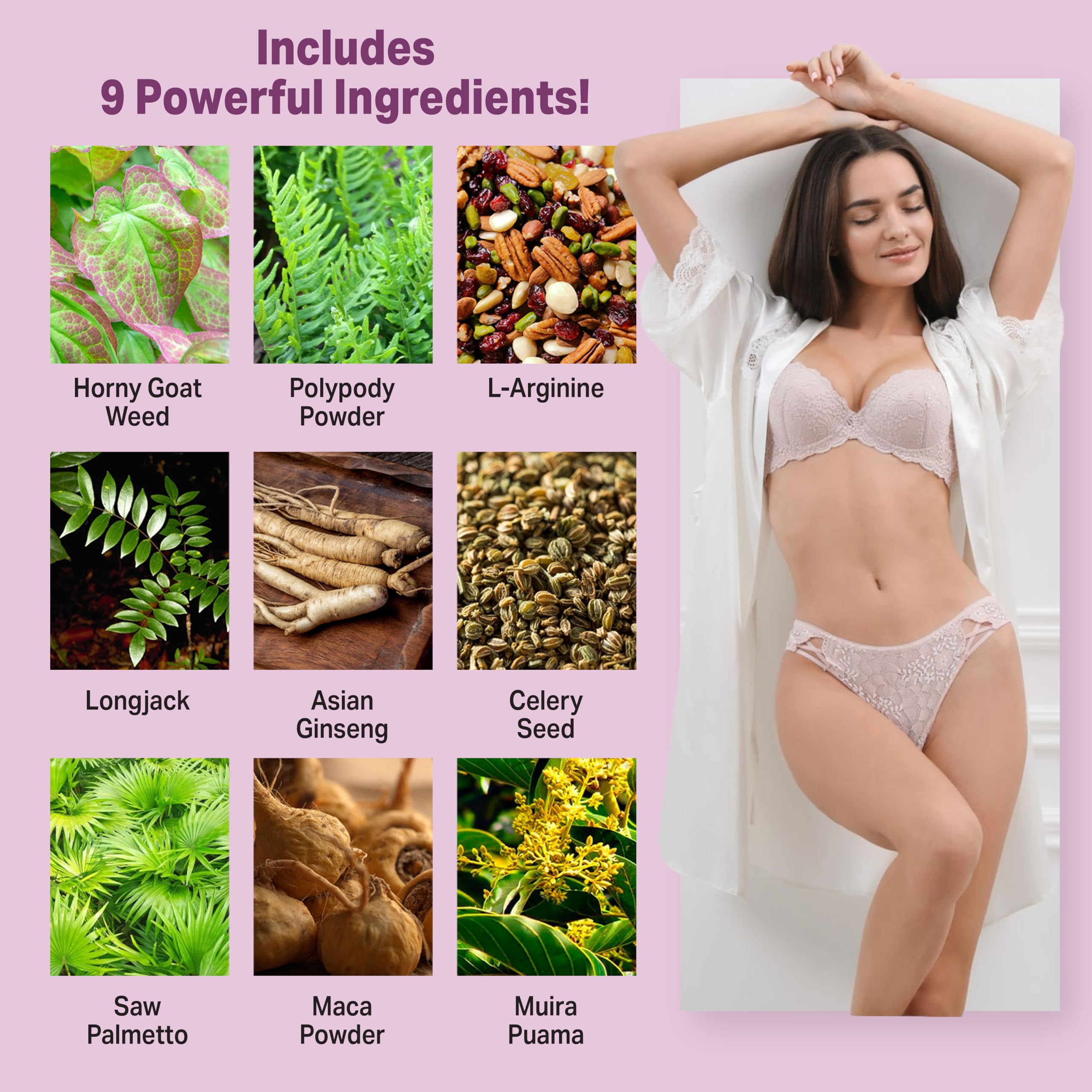 Daily-use routine with Libido for HER promoting energy and intimacy readiness.