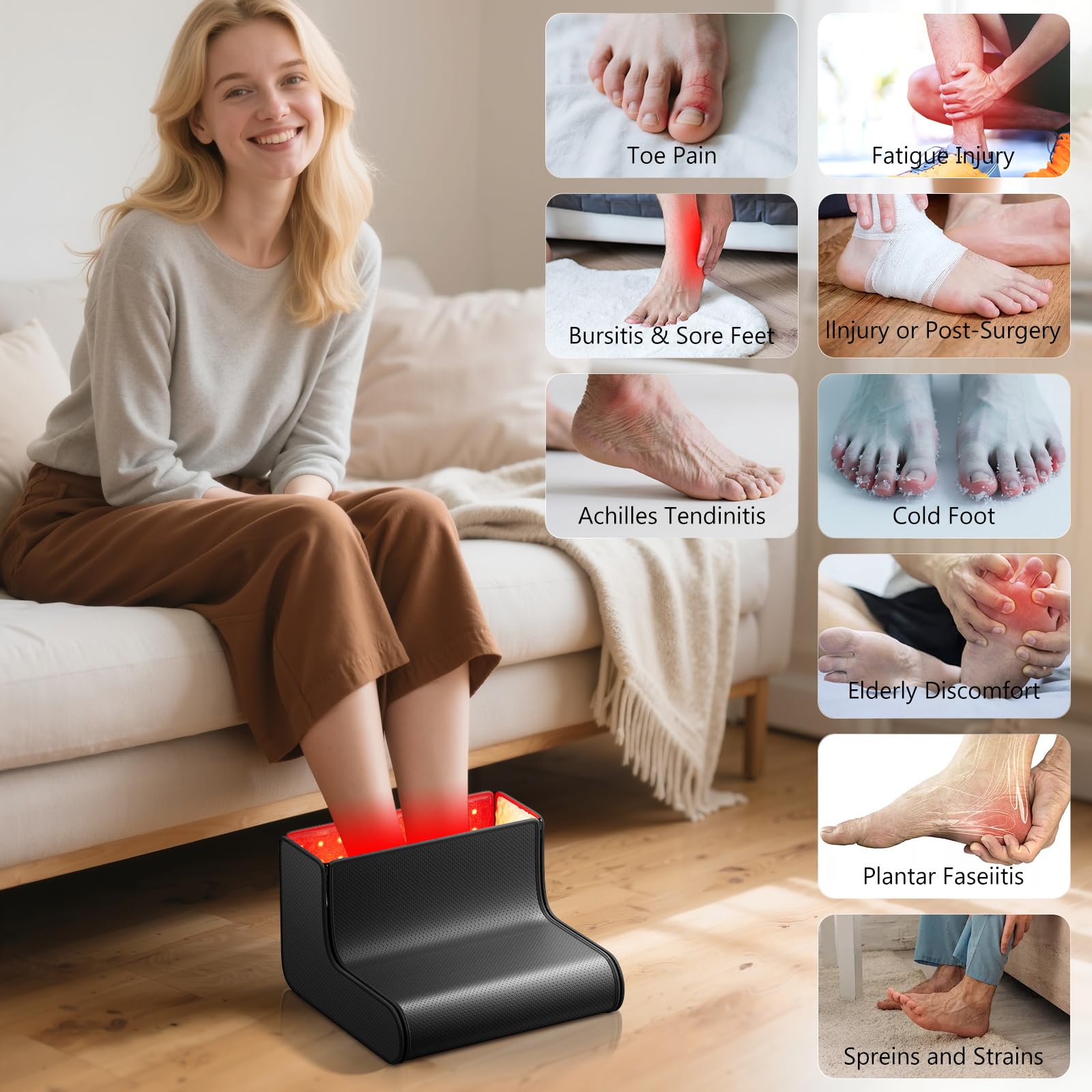 EPOE supports ankle and foot relief during daily activity with even exposure.