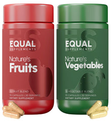 Equal Supplements Fruits and Vegetables bottle for easy daily nutrition
