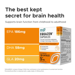 Equazen Eye Q daily dose on spoon for convenient intake.