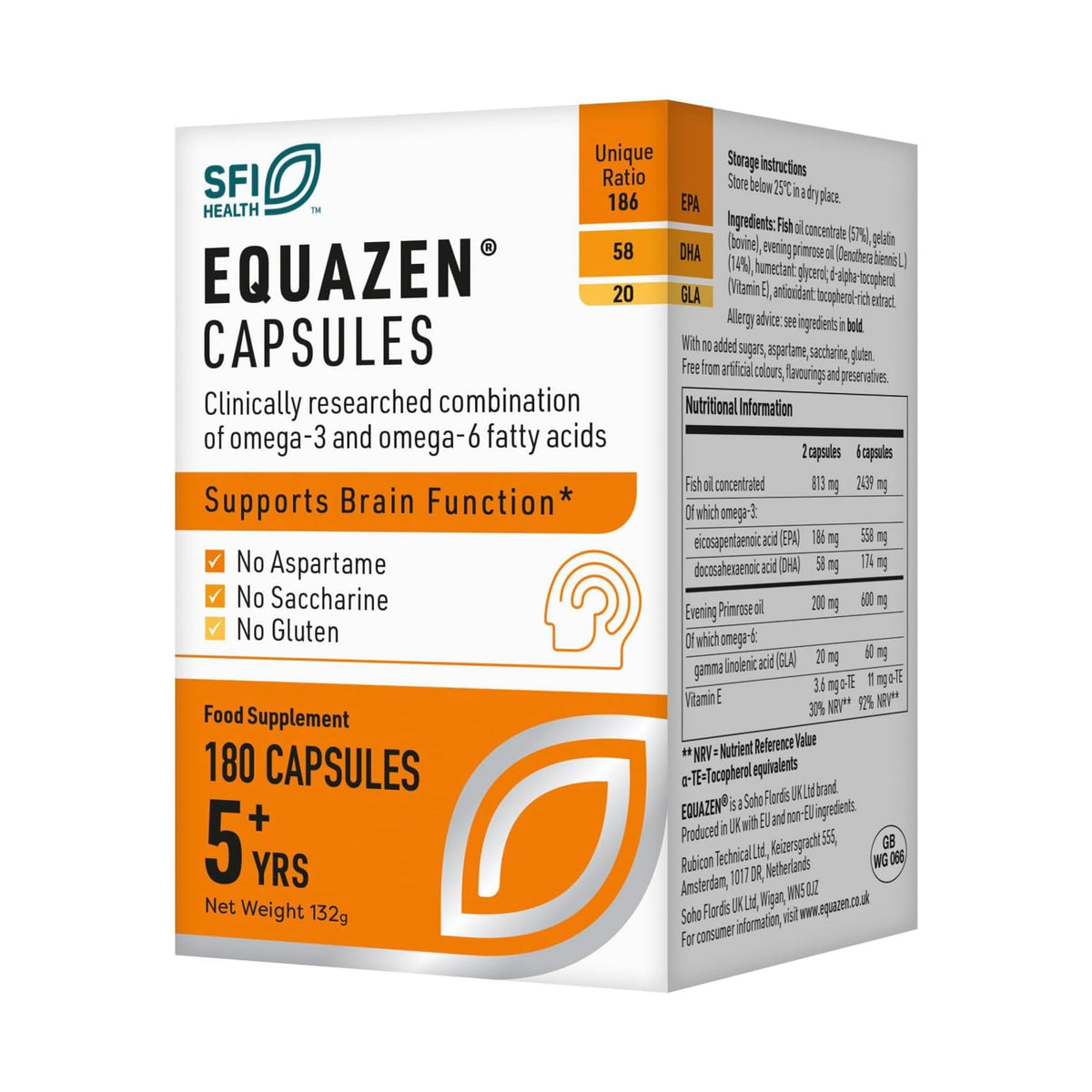 Equazen Eye Q omega-3-6 bottle close-up for daily supplement use.