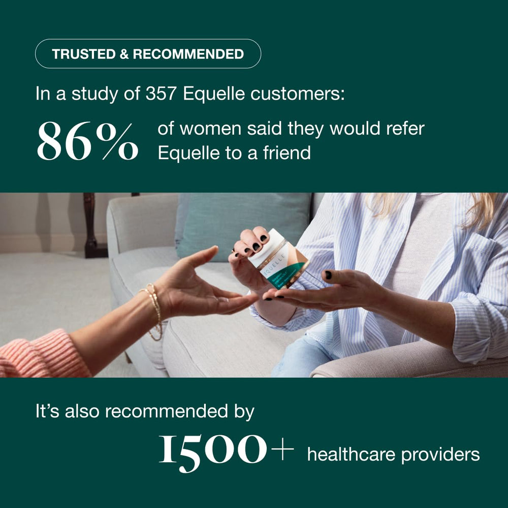 Equelle two-tablet daily dose used as part of a routine.