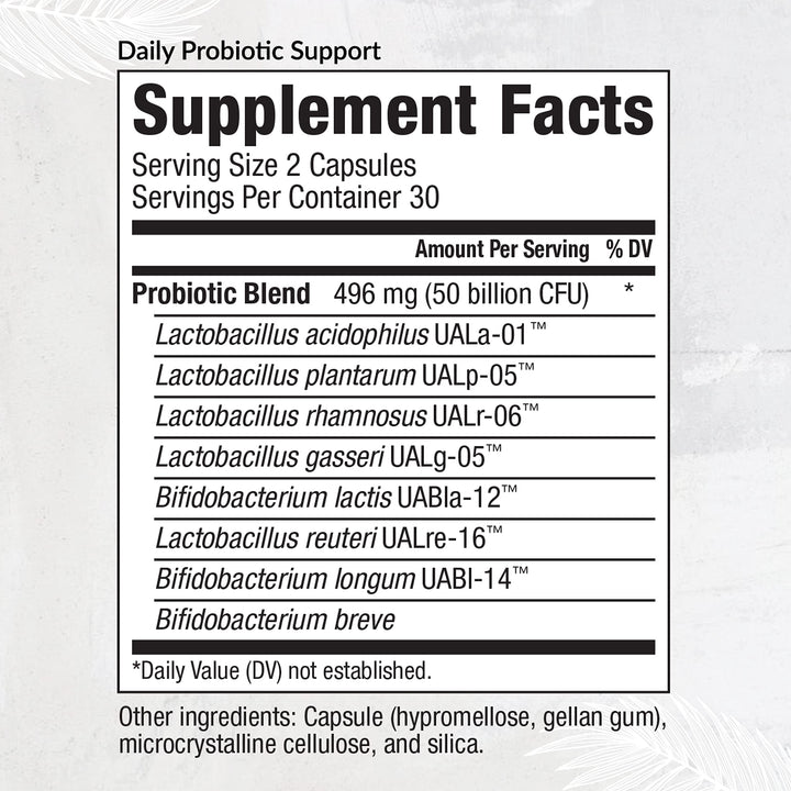 Equilife label with eight strains supports multi-strain gut balance.