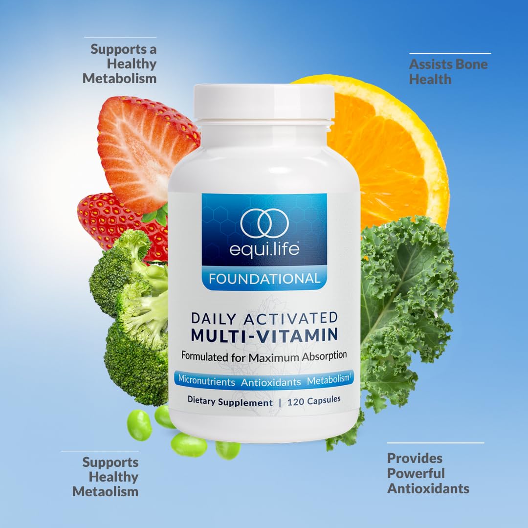 Equilife Activated B-complex formula close-up emphasizing methylated nutrients for efficient use