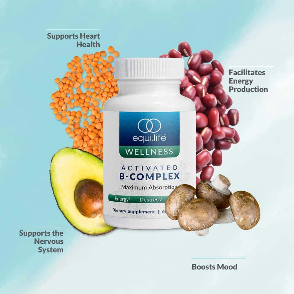 Equilife Activated B Complex label closeup highlighting B vitamins.