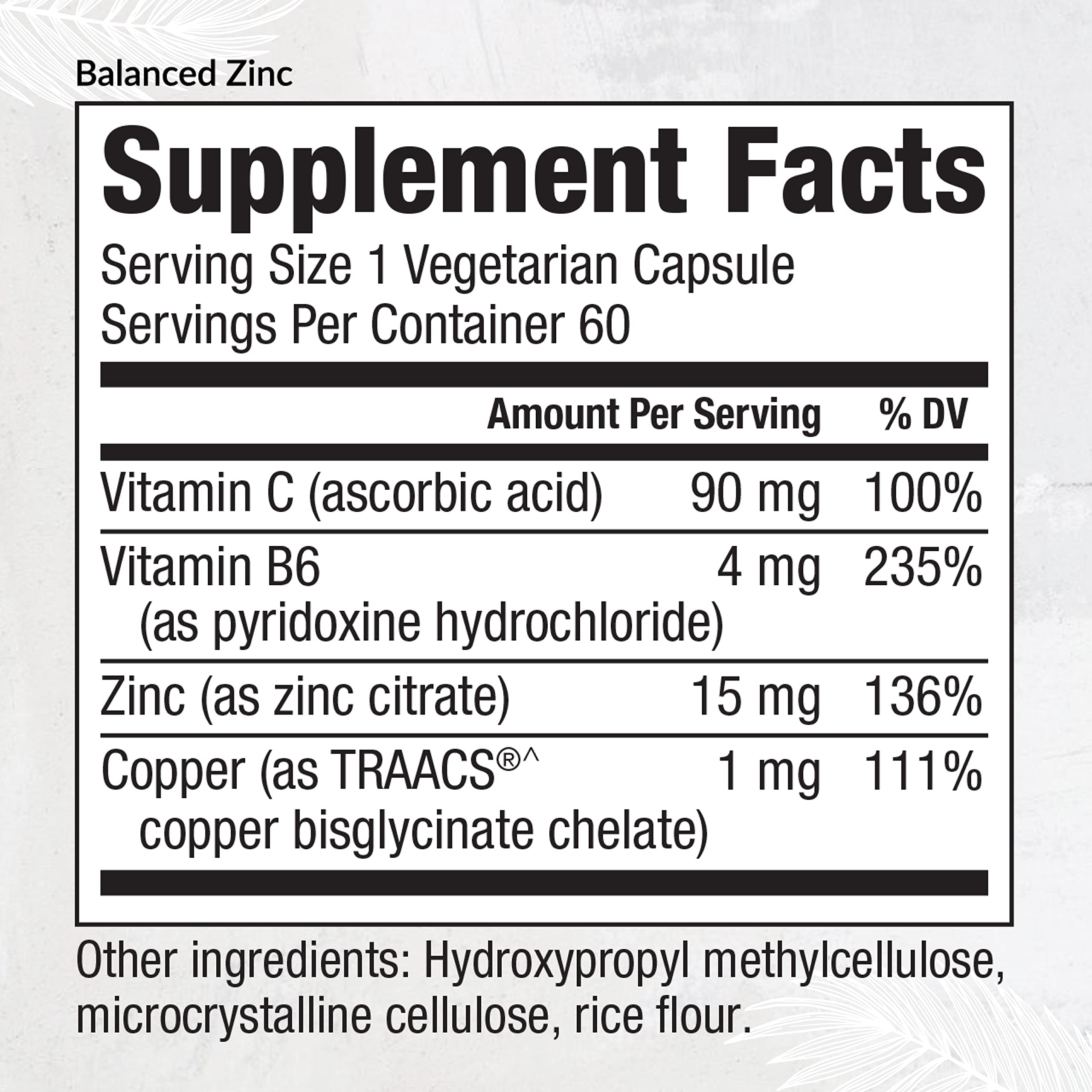 Equilife Balanced Zinc bottle cap indicating easy, quick daily supplementation.