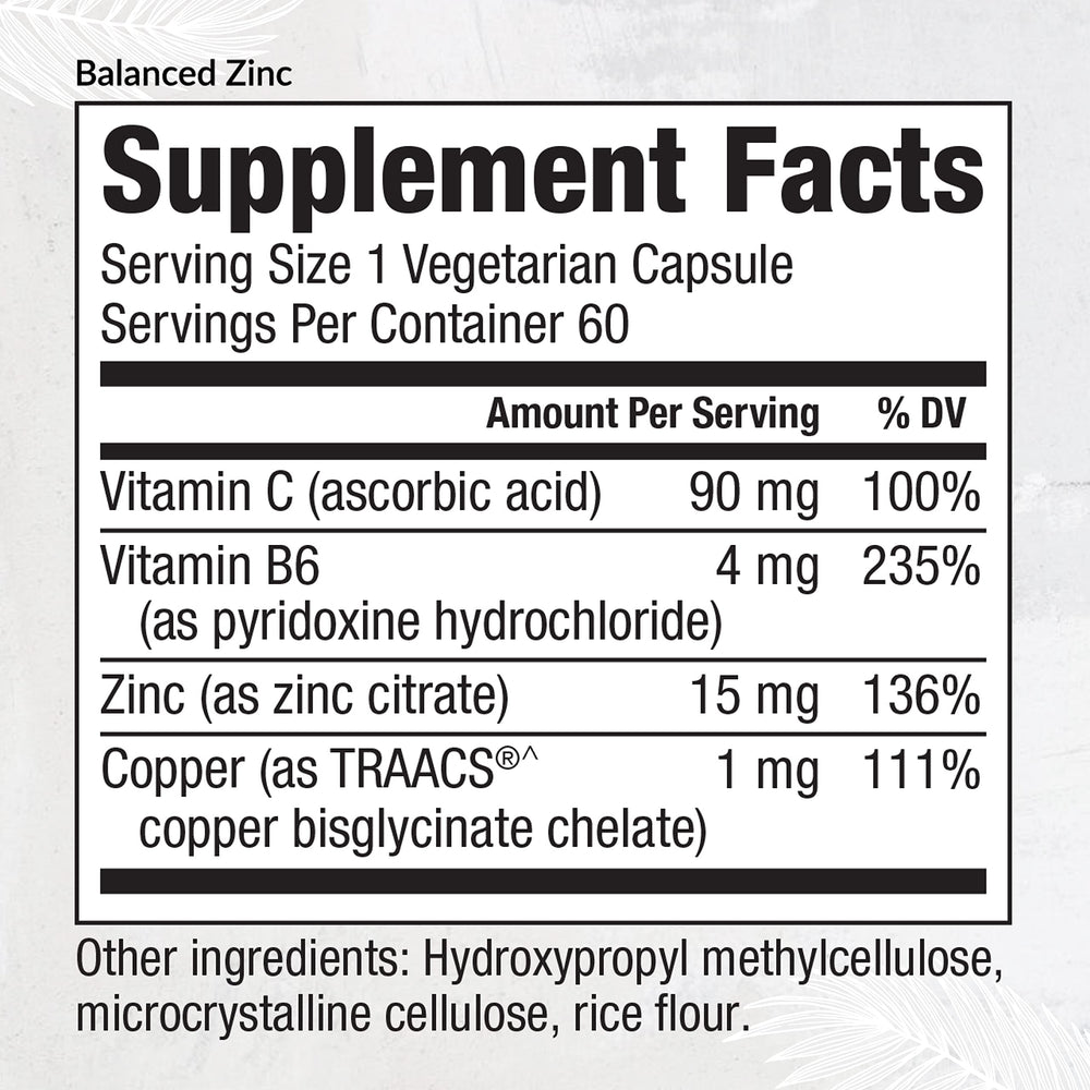 Equilife Balanced Zinc bottle cap indicating easy, quick daily supplementation.