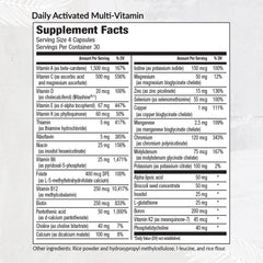 Equilife Daily Activated Multivitamin capsules close-up showing easy-to-take form