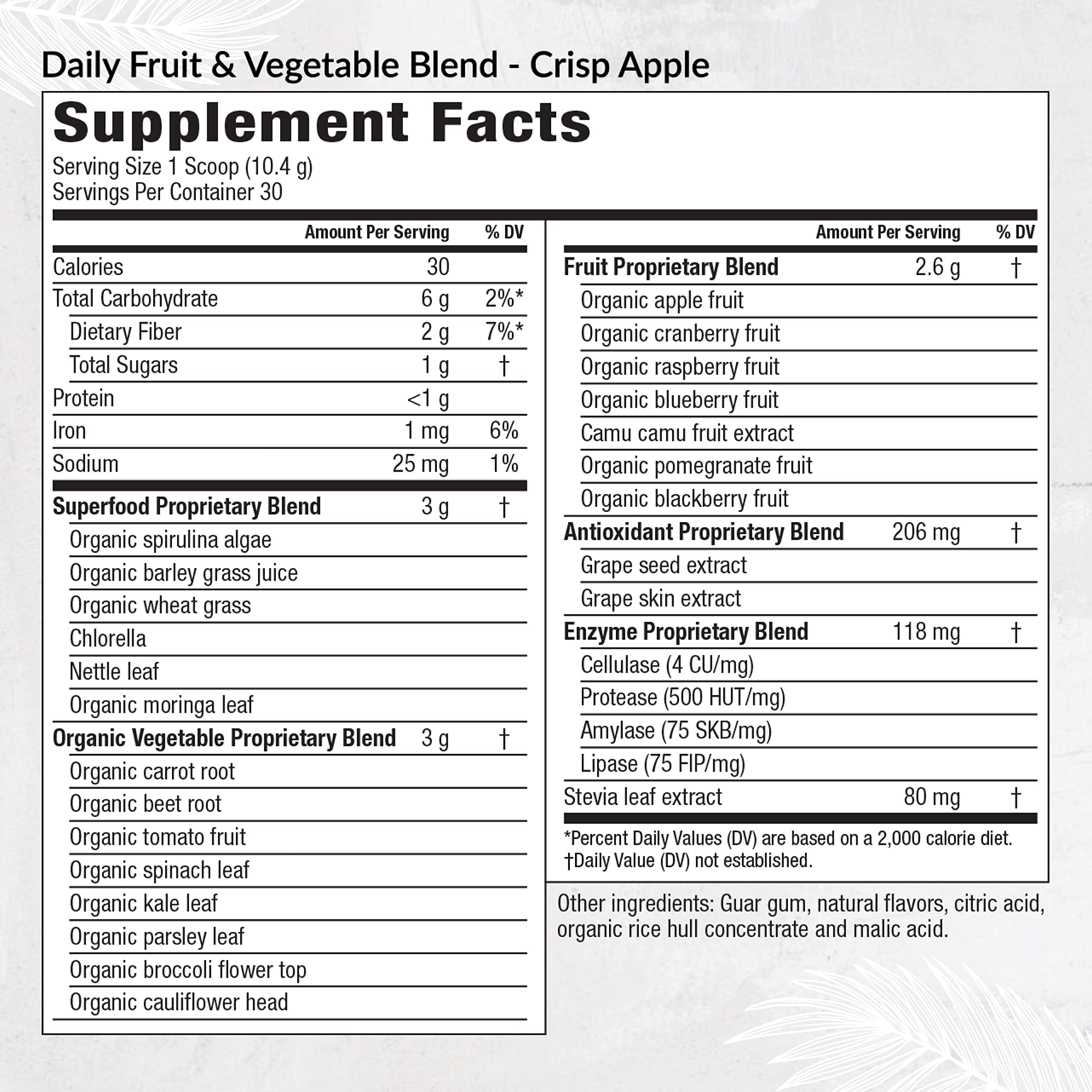 EquiLife Daily Fruit & Vegetable Blend pour; easy addition to shakes for nutrition
