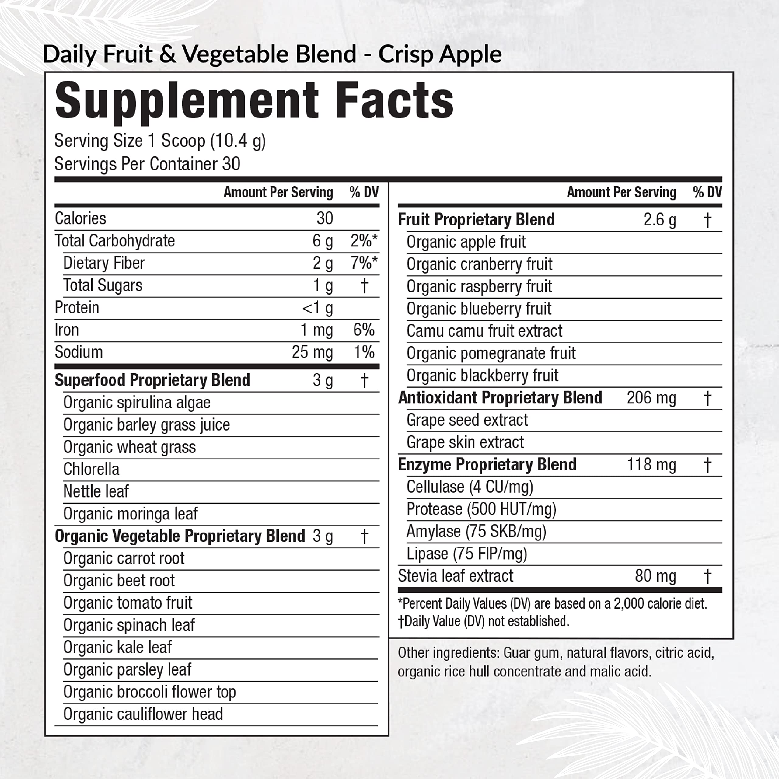 EquiLife Daily Fruit & Vegetable Blend scoop beside powder for easy servings.