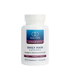 Equilife Daily Hair Support bottle front for daily hair nourishment.