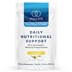 Equilife Daily Nutritional Support vanilla shake bottle ready for on the go nutrition.