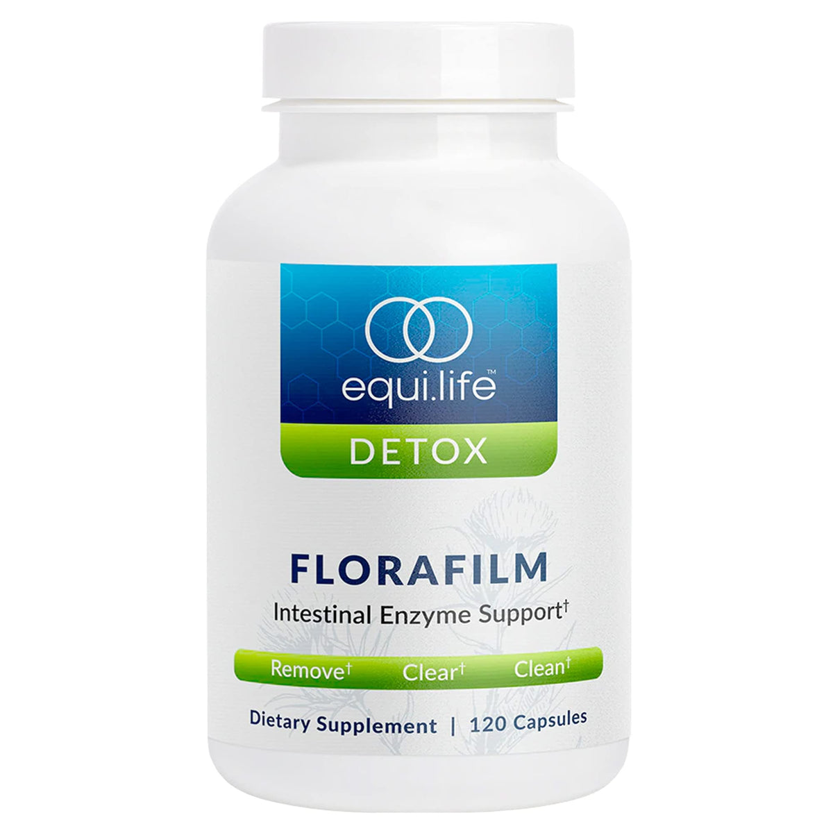 Equilife Florafilm bottle hero illustrating daily gut balance support