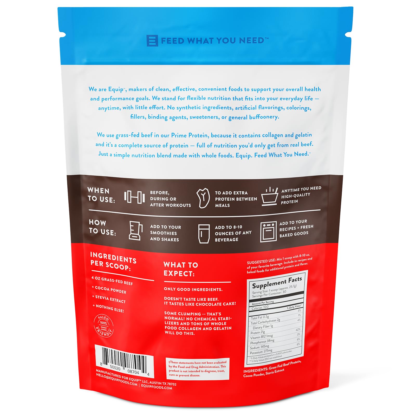 Equip Prime Protein glass pre-workout mix in minutes.