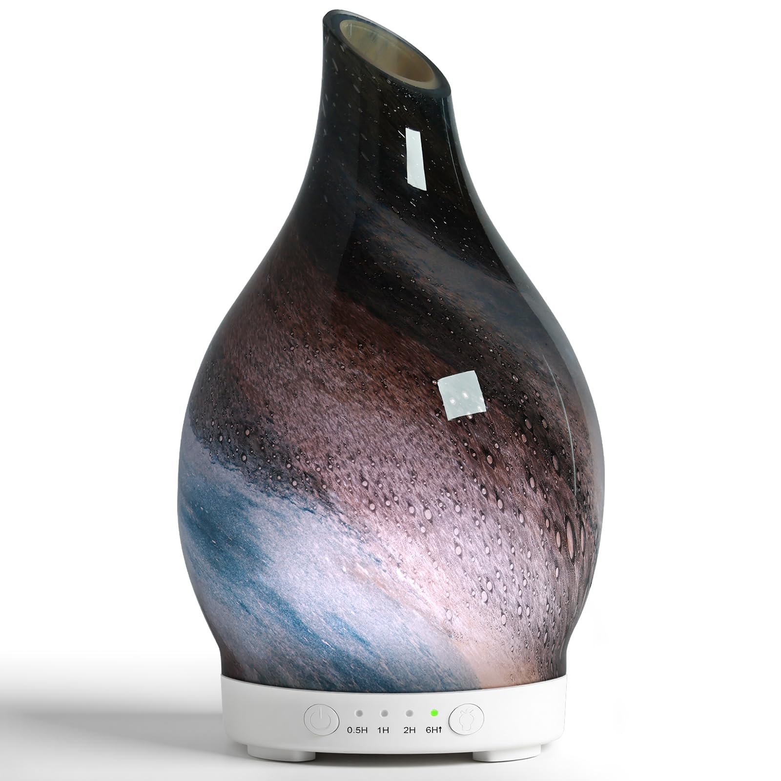 EQUSUPRO aromatherapy diffuser with starry sky glass adds elegant ambience to living spaces.