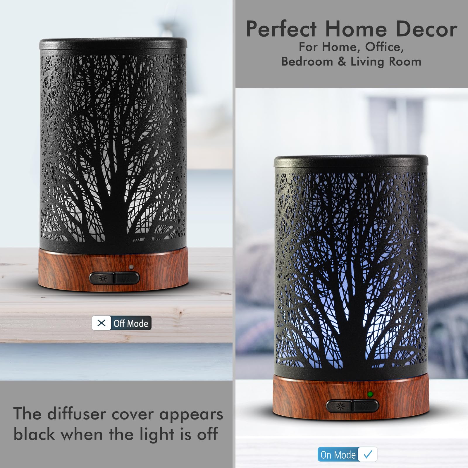 EQUSUPRO diffuser with seven color LED lights for ambiance