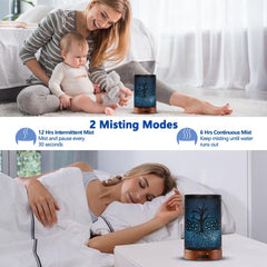 EQUSUPRO aromatherapy diffuser auto shuts off when water runs low for safety.