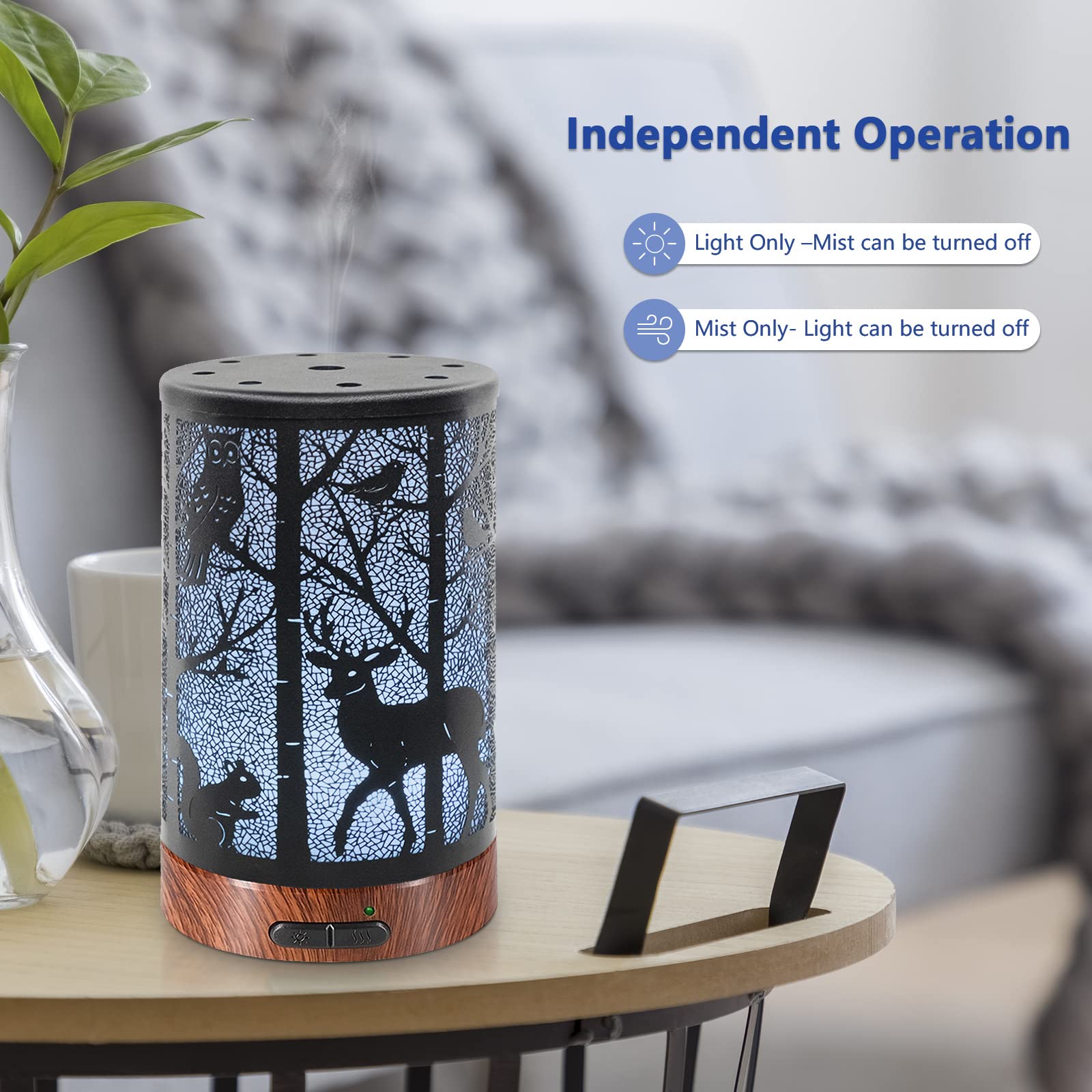 EQUSUPRO ultrasonic diffuser operates quietly, ideal for sleep or work.