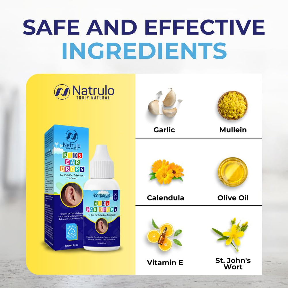 Loosening earwax with kid-friendly ear drops.