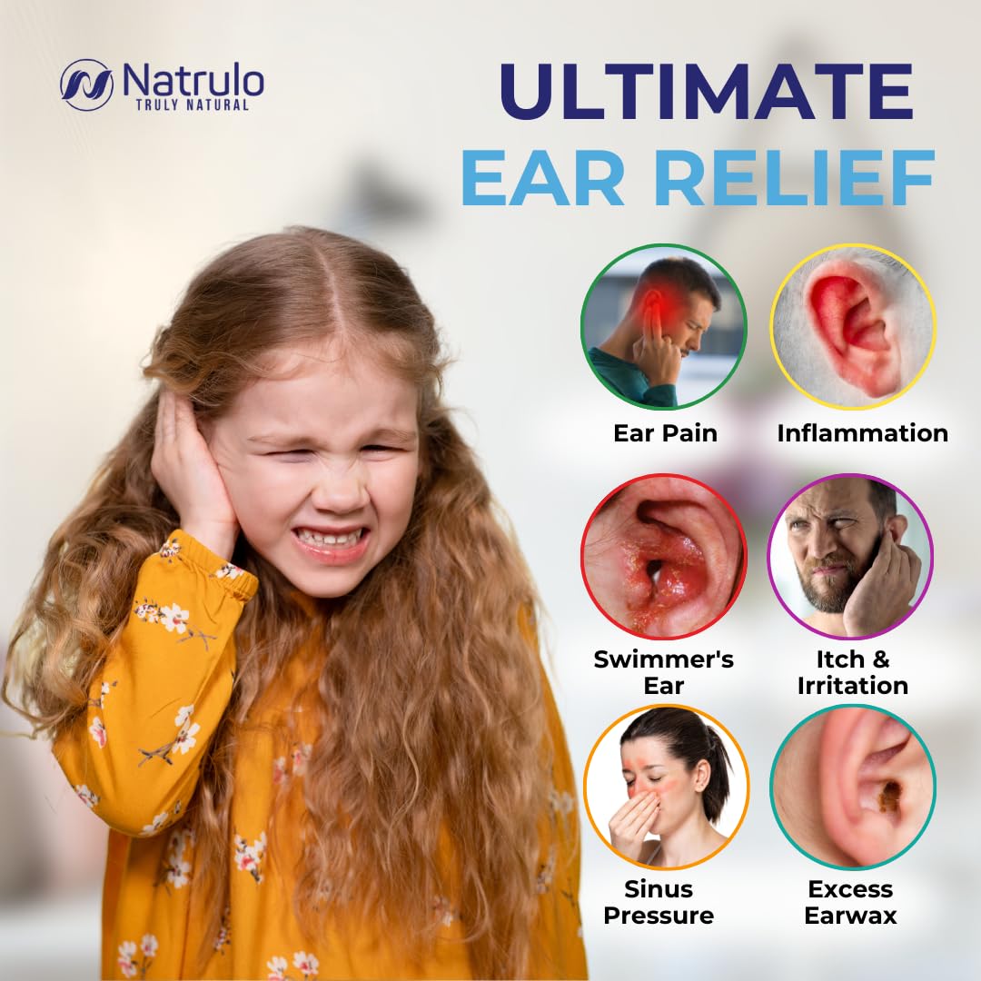 Close-up of warm ear drops ready to soothe itchy ears.